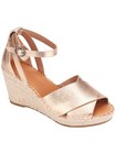 Gentle Souls Buckle Leather Upper Sandals for Women