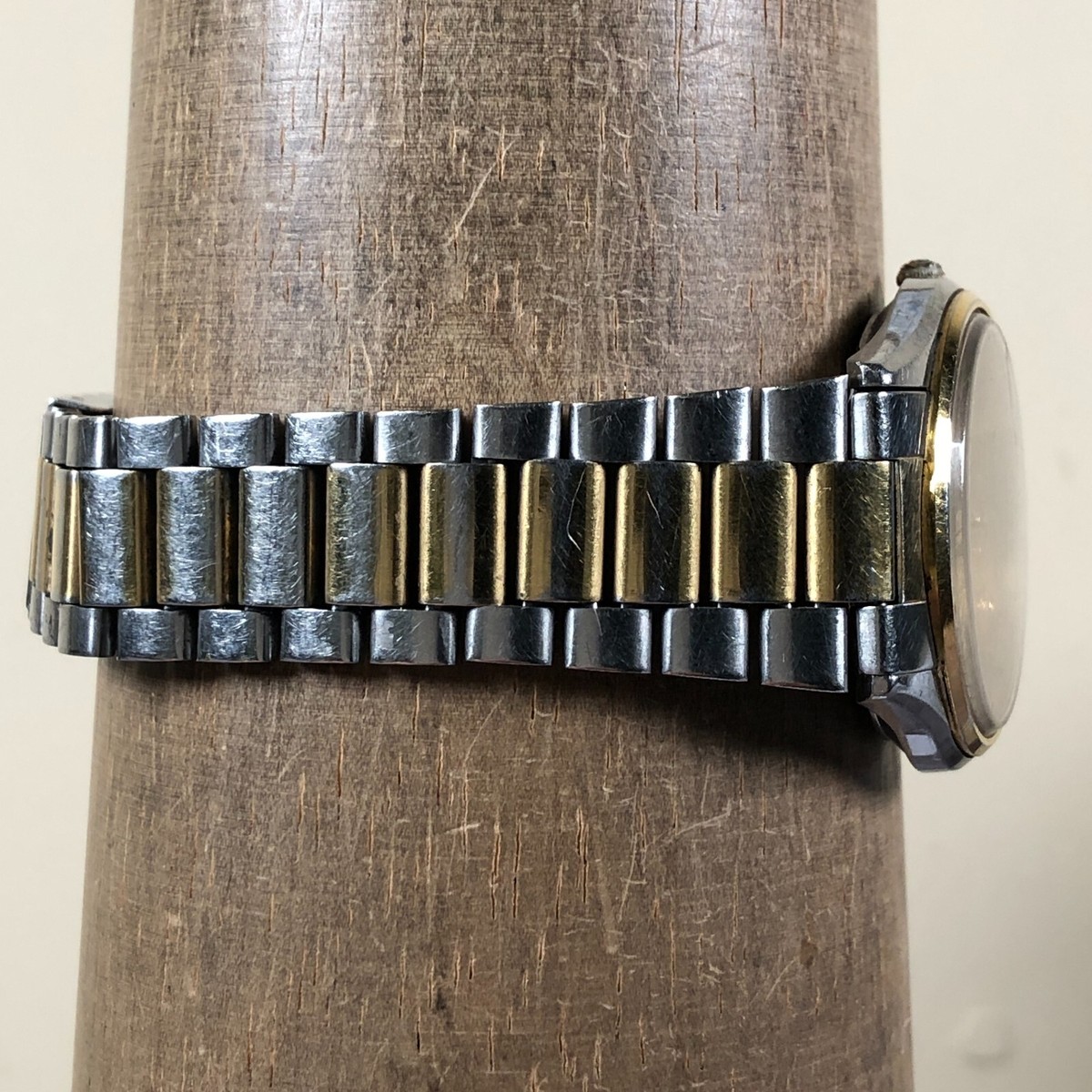 VTG Seiko SQ Men 5H23-7B79 Formal Day Date Two Tone 34mm