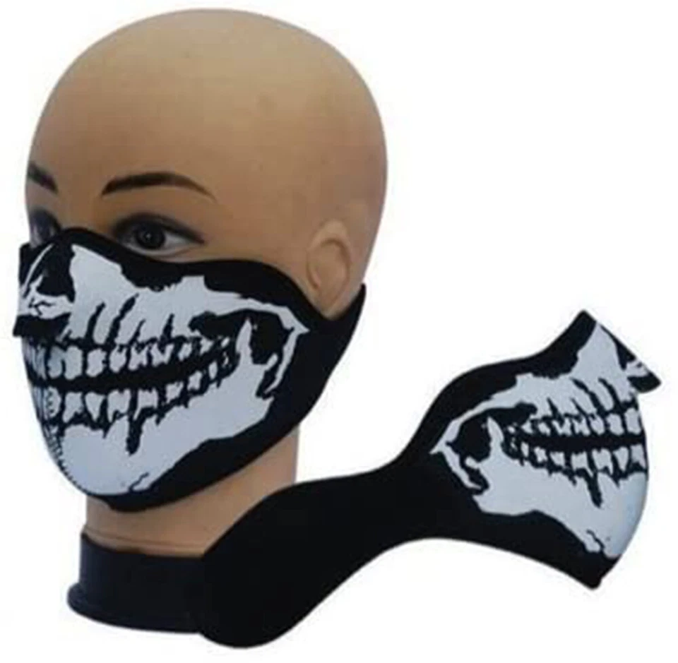 HALF FACE NEOPRENE MASK SKULL / SKELETON / GHOST CALL OF DUTY (REVERSIBLE) - Image 2 of 2