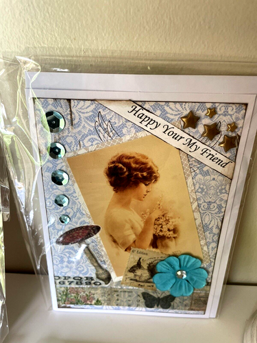 Tarjetas hechas a mano... lote de 4 tarjetas ~ todas las ocasiones - bastante surtidas únicas - Imagen 4 de 5