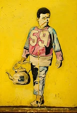 A0 SIZE CANVAS PRINT URBAN stencil don mateo GRAFFITI STREET ART licensed image 