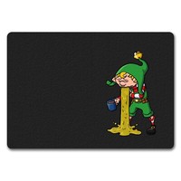 FußMatte In 35X50 Cm Ohne Rand Mit Lustigem Weihnachtsmotiv - Kotzender