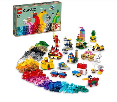 LEGO 11021 Classic 90 Years of Play Building Set with 15 Mini Builds, 1100 pcs - Picture 9 of 9