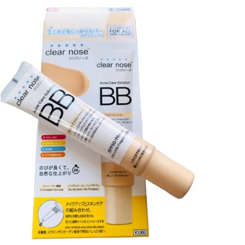 Clear Nose Acne Care Solution BB Cream SPF50 PA+++ Smooth Natural Skin 30 gX Box - Picture 7 of 7
