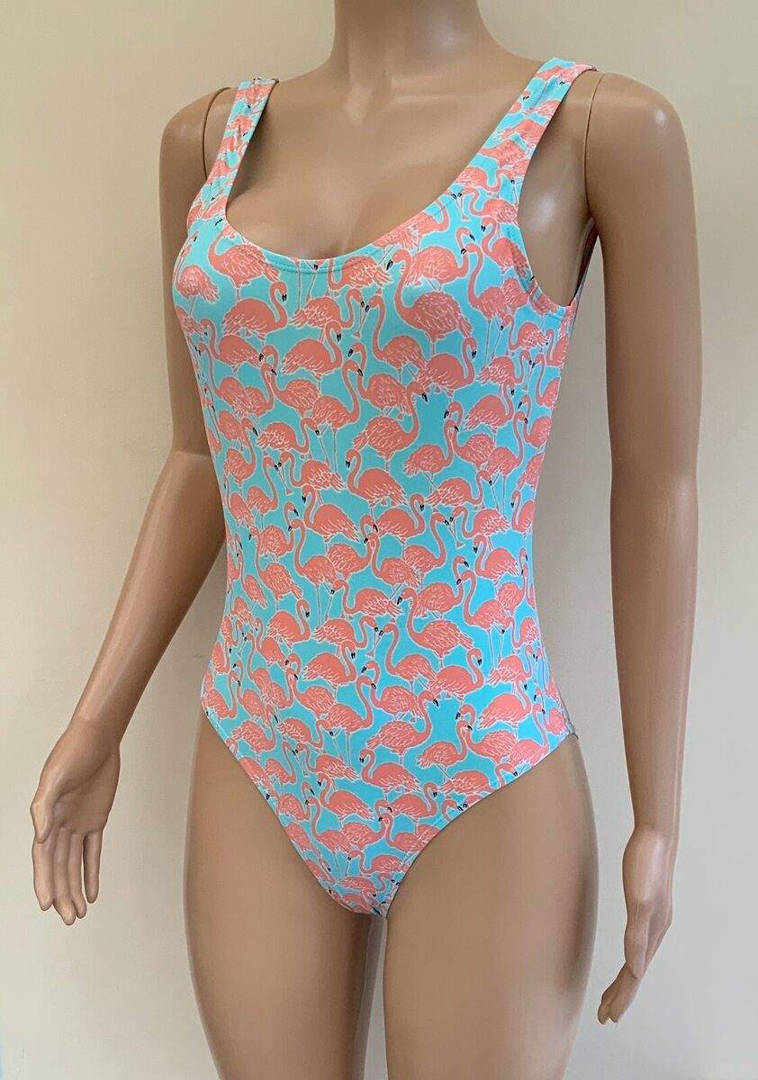 Atmosphere Mint Green Pink Flamingo Swimsuit Swimming Costume UK