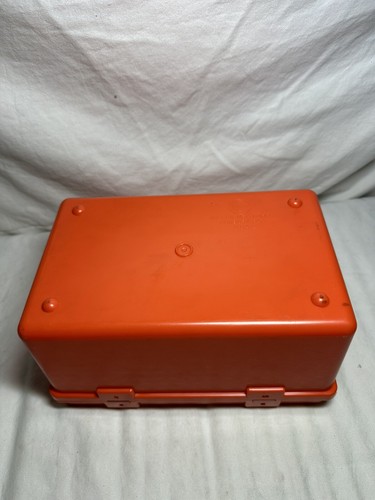 VTG Red Hard Plastic Wil-Hold Sewing Box Basket w Tray Wilson Mfg Co 12 x 7 x 6 - Picture 4 of 14