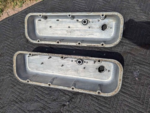 Big Block Chevy Cal Custom Valve Covers w/custom breathers - Picture 4 of 5