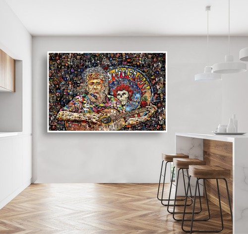 Art Collage Poster Print Grateful Dead Made Of Rock Music Albums - Picture 9 of 9