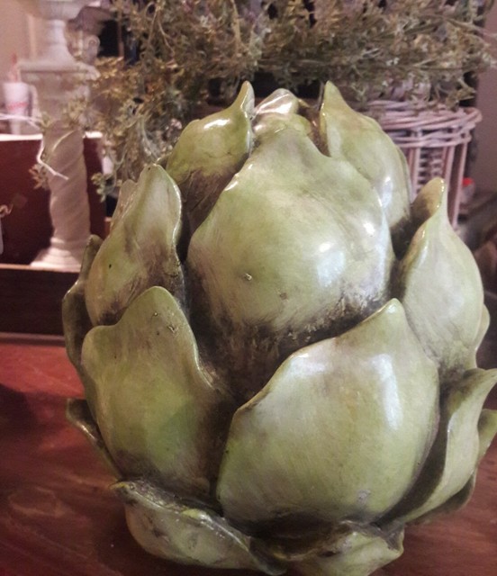 Detailed Green Artichoke Statue 9" Tall X 6" antique finish eBay