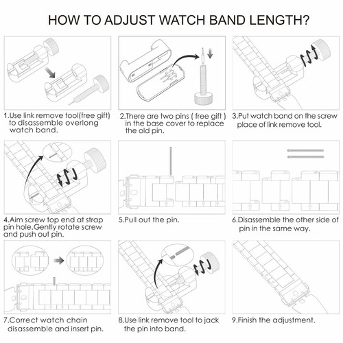 Stainless Steel Links Band Strap For Huami Amazfit GTR 2 3 Pace Strato GTS 2 3 - Picture 12 of 20