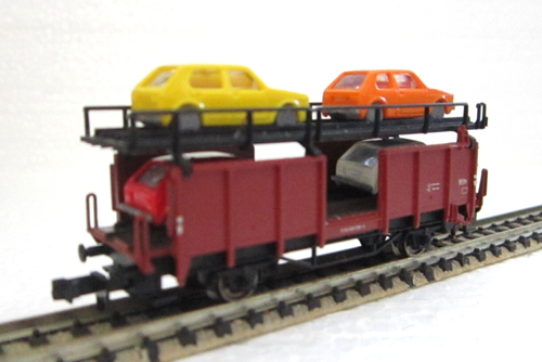 FLEISCHMANN 8225 N PICCOLO DB DOUBLE DECK CAR TRANSPORTER & VW GOLFs Ep IV OVP B - Picture 7 of 9
