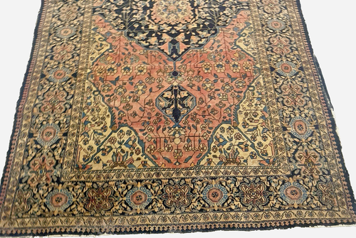 ANTIQUE ORIENTAL SAROUK FERAHAN ORIENTAL RUG 6' 7" X 4' - Picture 4 of 9
