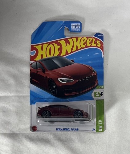 🔥2025 Hot Wheels #9/250 Tesla Model S Plaid Red  HW EV #1/10🔥 - Picture 1 of 2