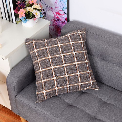 Linen Decorative Throw Pillow Cover Buffalo Checkers Plaid Farmhouse Decor  - Picture 4 of 13