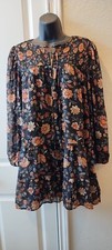 Forever 21 Floral Ruffle dress Long Sleeves Size Medium