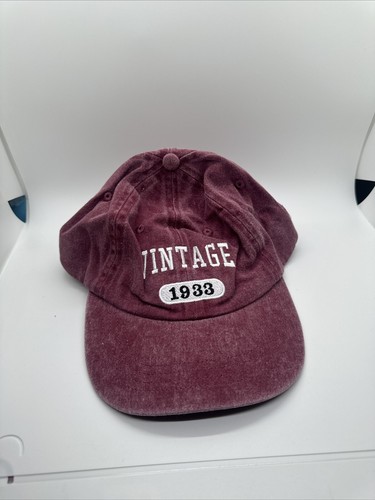 Vintage 1933 Red Adjustable Hat - Picture 1 of 7