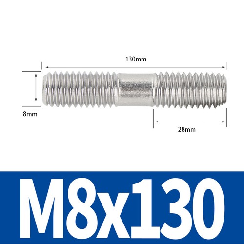 Edelstahl Auspuff Krümmer Stehbolzen - Bolzen metrisch M2 M3 M4 M5 M6 M8 M10 - M16 - Bild 111 von 202