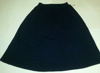 Buy Online Vintage Elizabeth liz Claiborne sz 2 Navy Blue skirt elastic waist NWT MSRP 89