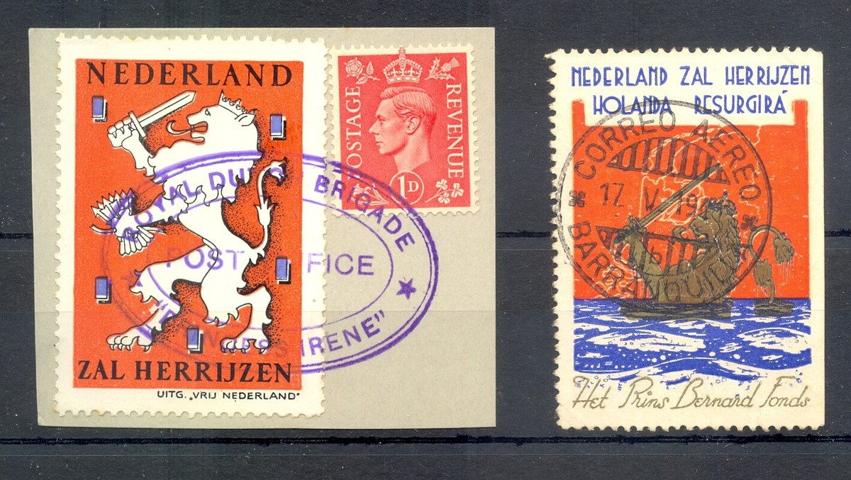 NETHERLANDS 2 x POSTER STAMP =WW II = USED VF | eBay