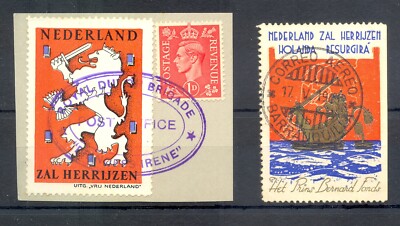NETHERLANDS 2 x POSTER STAMP =WW II = USED VF | eBay