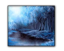 Original Acrylic Landscape Painting  12x14" TWILIGHT BEAUTY  Wall Art