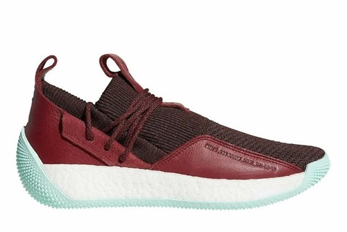 NEW ADIDAS JAMES HARDEN LS 2 LACE MAROON MINT BASKETBALL SHOES CG6277 SZ 10 - Picture 2 of 10