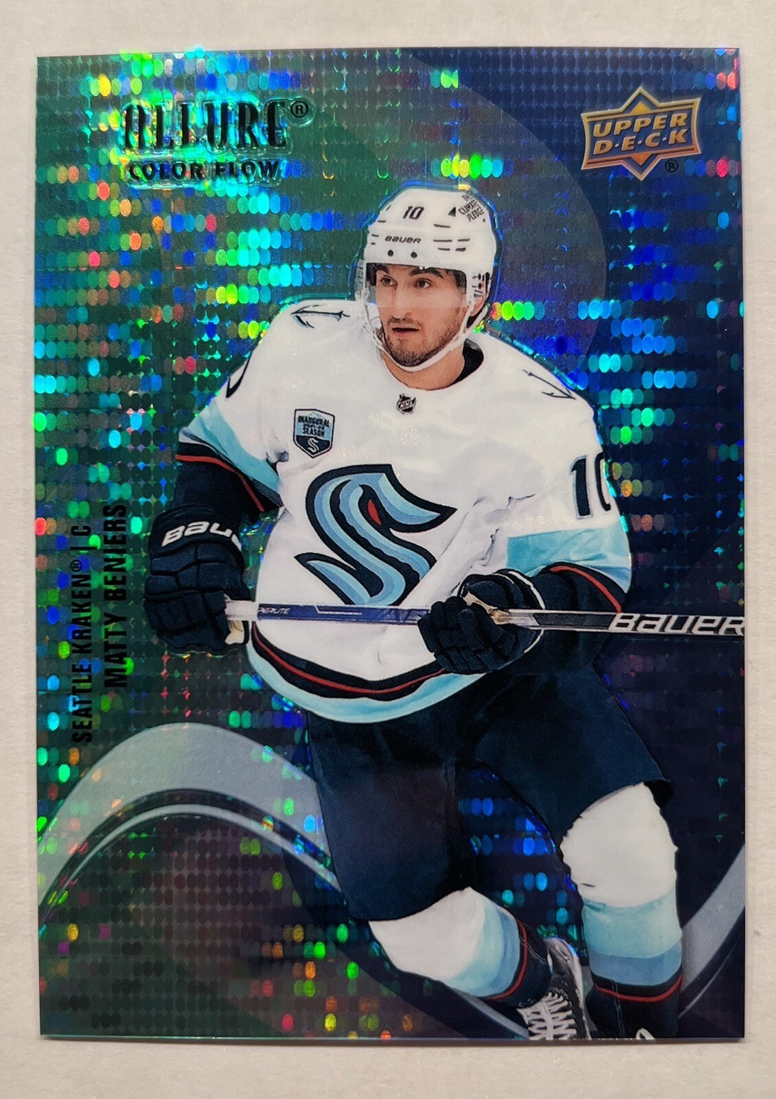 2022-23 UD Allure Color Flow Green Blue Spectrum MATTY BENIERS Rookie - 4/50