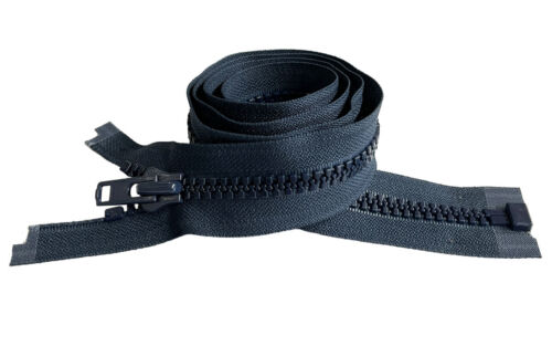 YKK #8 Molded Plastic Zipper -VISLON Heavy Weight Separating 27" - 72" Made USA - Picture 3 of 25