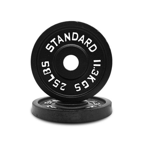 Olympic Barbell Plates 2 inch Solid Cast Iron Weight Plate Home Gym 25/35/45lbs - Picture 11 of 22