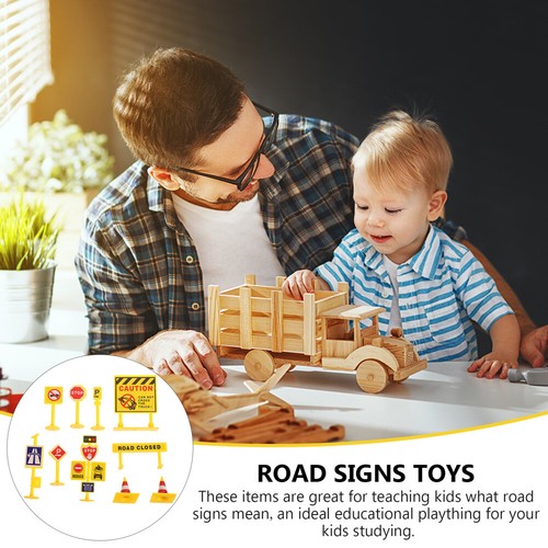 3 Count Traffic Sign Model Child Road Work Signs Simulation Micro Landscape Toy - Picture 12 of 12