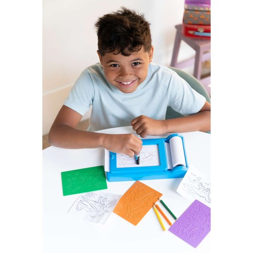 Kit de estudio de arte KidzMaker Dinosaur Rub - Imagen 4 de 5