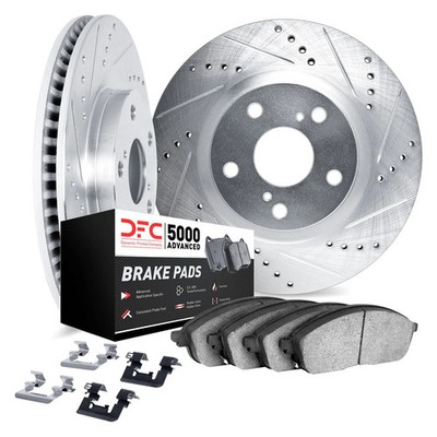 For Audi A6 Quattro 12-15 DFC PRO-KIT 5000+ Drilled & Slotted Front Brake Kit