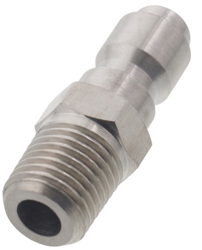 (100) 1/4" MPT Male Stainless Steel Plug Quick Connect Coupler Pressure Washer - Picture 2 of 2