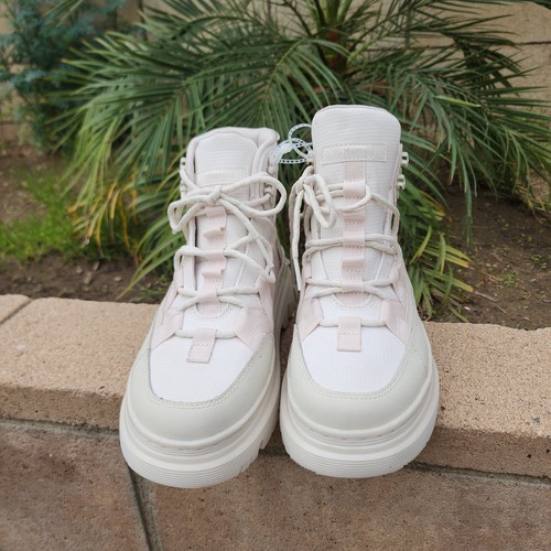 Dr. Martens Boury Poly & Leather Casual Boots Men’s Size 8 Women’s 9 Bone Color - Picture 2 of 12