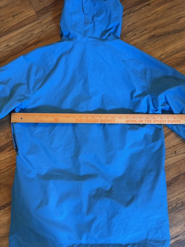 COLUMBIA Interchange Ski Shell Omni-Tech Mens M Hooded Blue - Picture 3 of 8