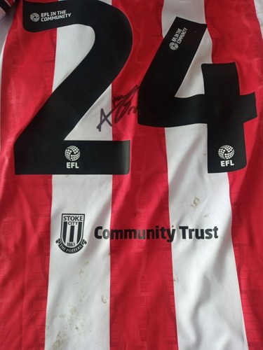 STOKE CITY..24/25...MORAN 24..MATCH WORN HOME SHIRT...WITH DIGITAL C.O.A - Picture 6 of 7
