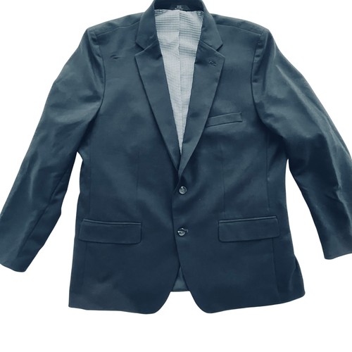 Haggar in motion men’s navy and gingham check tailored blazer 46R - Picture 1 of 9