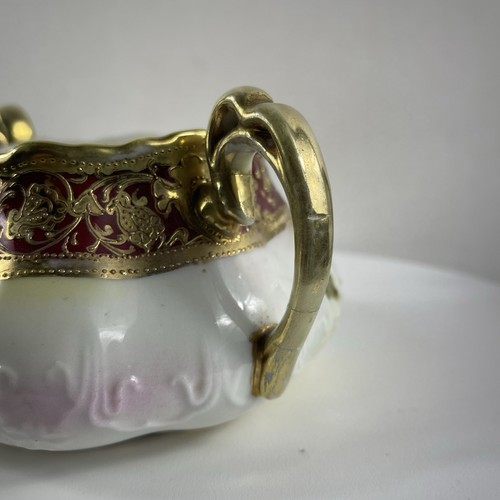 Morimura Nippon Kohlrosen gold vergoldet Schale & Untertasse handbemalt bitte lesen - Bild 10 von 17