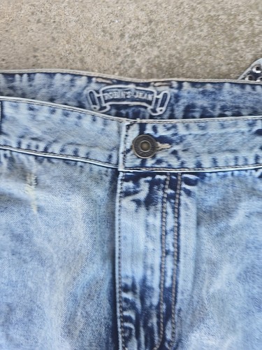 Robin’s Jean Jeans Uomo Distressed Taglia 40 – Blu Lavaggio Acido con Borchie Schienale... - Foto 7 di 13