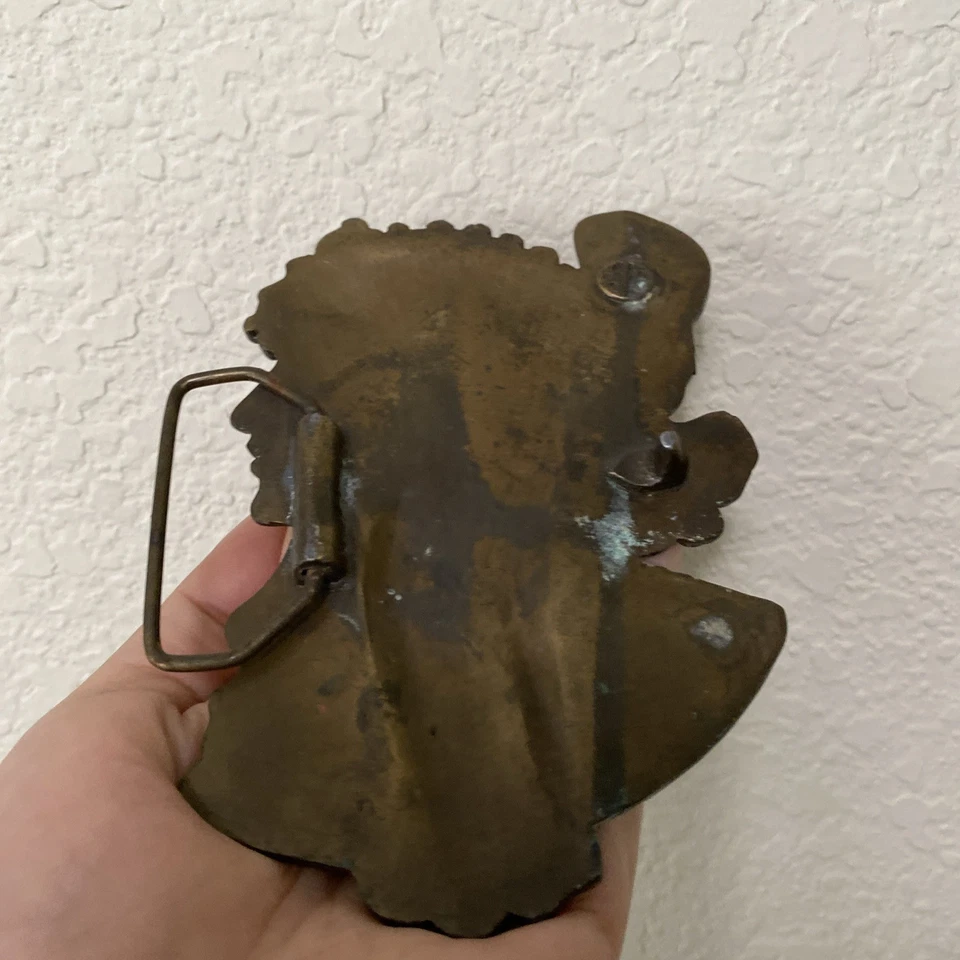 Alphonese Mucha Art Nouveau Style Wyoming Studio Art Works Belt Buckle 4.5”x3” - Image 4 of 4