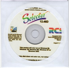 RCS Selector Music Scheduling System V12.46D Software Install CD-ROM 2001