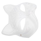 Maskerade- , blanko, Katzenform, zum Selbermachen, bemalbare Papiermaske,