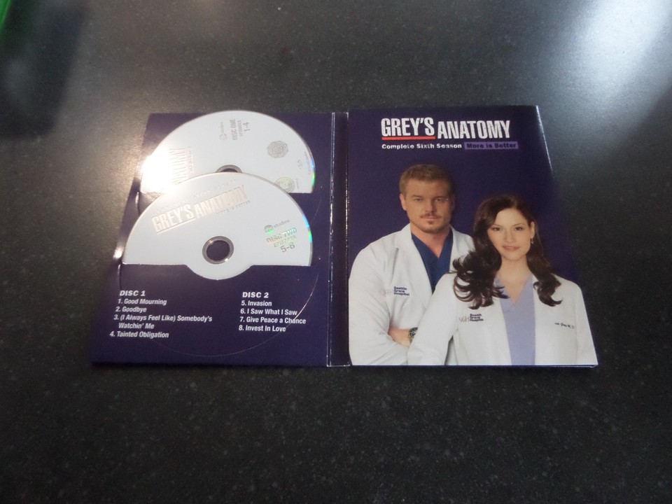 Grey's Anatomy The Complete Sixth Season (6) DVD 6 Disc Bookstyle Set ...