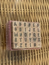 Hampton Art Studio G Alphabet Rubber Stamp Set - 30 Mini Capital Letters - NEW