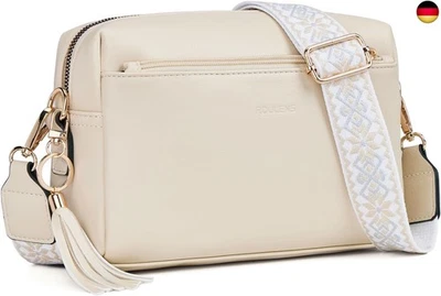 Roulens Damen Handy Umhängetasche,Veganem Leder Crossbody