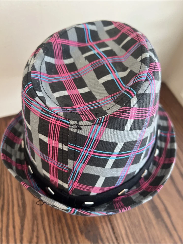 Monster High Plaid Fedora Hat 2012 Skull Bow Studded 2012 Costume Dress Up EUC - Image 4 of 4