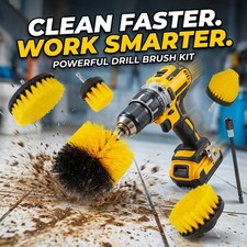 Electric Drill Cleaning Brush 6 Pcs Brush Heads For Tile Car Carpet Cleaning UK~