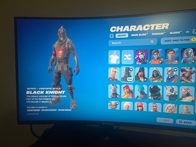 #ad 76 Exclusive Fortnite OG Black Knight The Reaper Sparkle Specalist $175.00