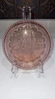 Fenton Pink/Peach Iridized Beaded Dealer Logo Sign Plate VERY HTF PIECE!!