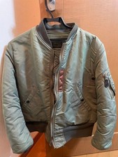 Used Buzz Rickson MA-1 Flight Jacket Size M Sage Green Length 57cm